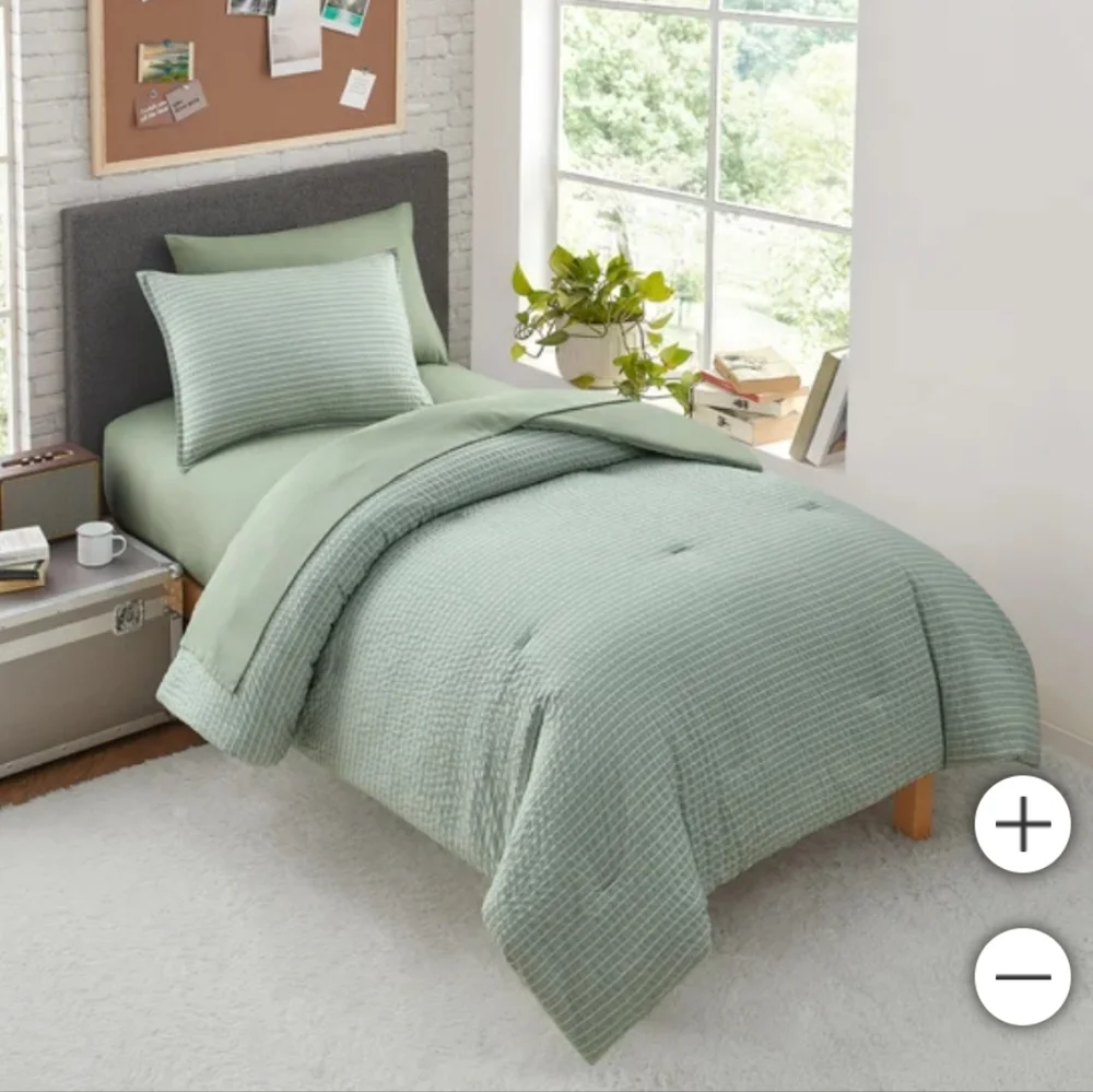 Daniela 5-piece Twin XL Microfiber Textured Comforter & Sheet Set new